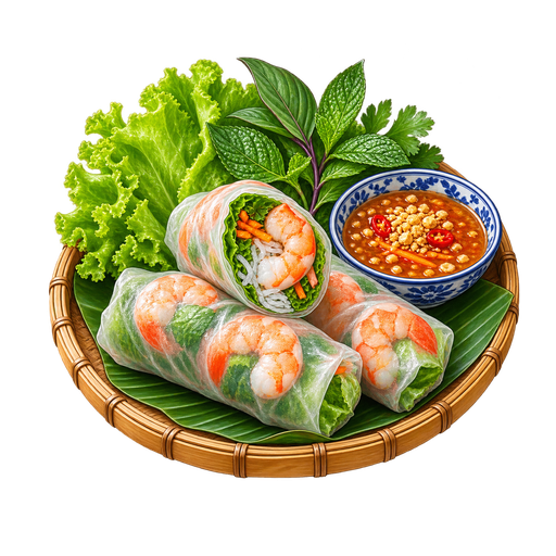 Lao Fresh Spring Rolls sticker illustration