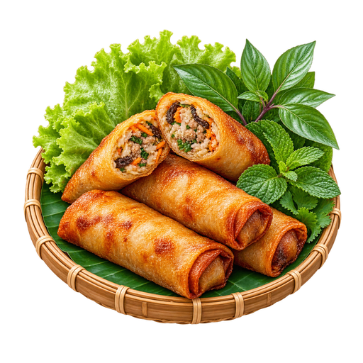 Lao Fried Spring Rolls sticker illustration