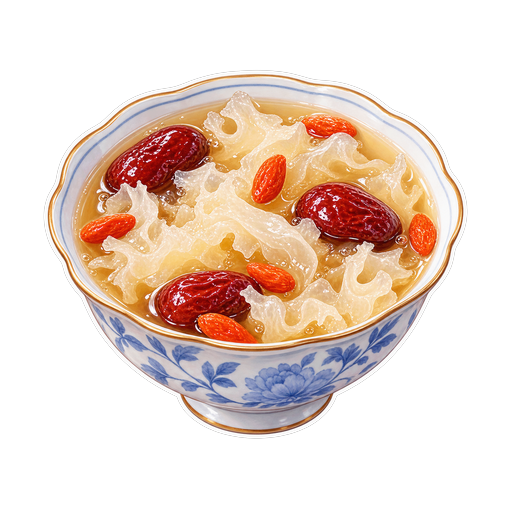 Snow Fungus Soup sticker illustration