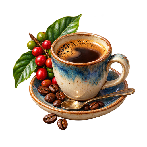 Mahorais Coffee sticker illustration
