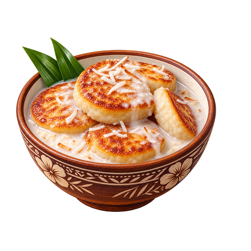 Mahorais Rice Pancakes in Coconut sticker illustration