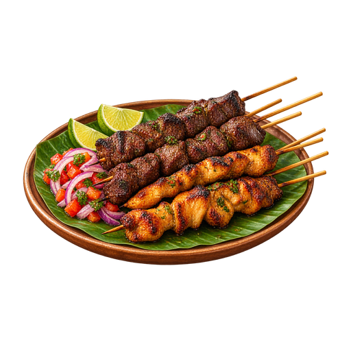 Mahorais Brochettes sticker illustration