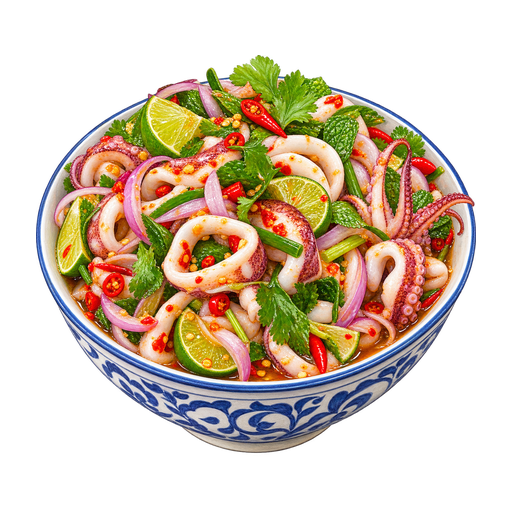 Yum Pla Muk sticker illustration