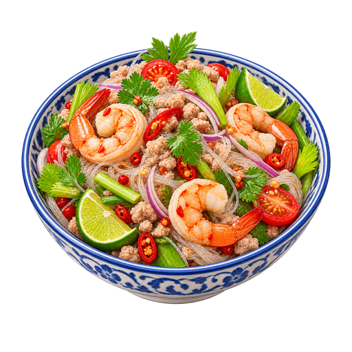 Glass Noodle Salad sticker illustration
