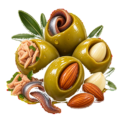 Stuffed Olives sticker illustration