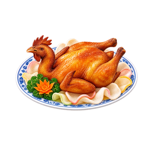 Zhaziji (Crispy fried chicken) sticker illustration