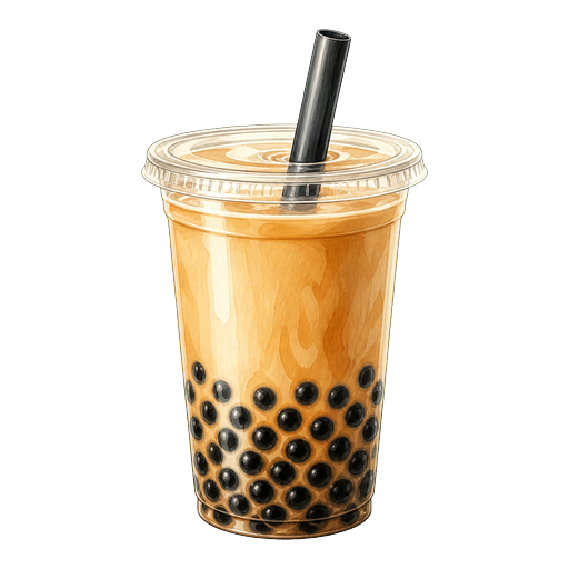 Bubble Tea sticker illustration