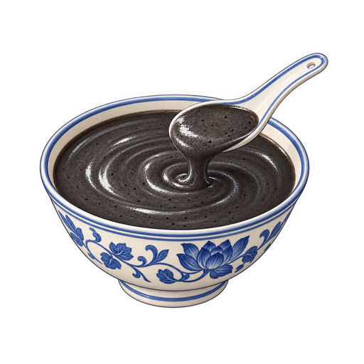 Black Sesame Soup sticker illustration