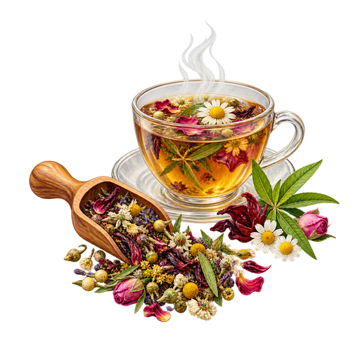 Herbal Flower Infusion sticker illustration