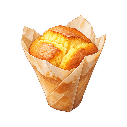 Zi baau daan gou (Paper wrapped cake) sticker illustration