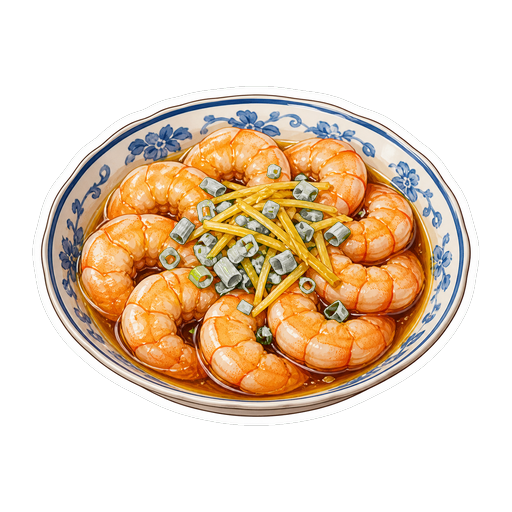 Drunken Prawns sticker illustration